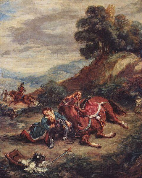 Eugene Delacroix Der Tod Laras Norge oil painting art